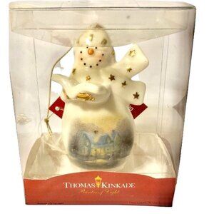 Thomas Kinkade Snow-bell Holidays Snowman Ornament Christmas Decor NEW in Box